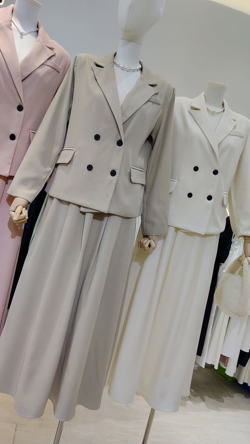 Double Breasted Blazer With Skirts